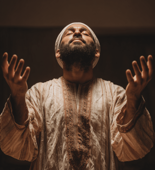 u5225836318 Muslim man praying at home with his hands up in t 4fc6c580 32ce 4376 81b4 7a324519b304 0