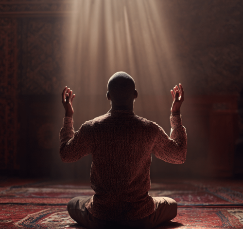 u5225836318 Muslim man praying at home with his hands up in t 4fc6c580 32ce 4376 81b4 7a324519b304 1
